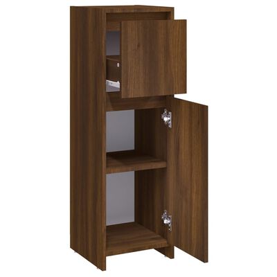 vidaXL Badschrank Braun Eichen-Optik 30x30x95 cm Holzwerkstoff