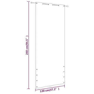 vidaXL Balkon-Sichtschutz Blau und Weiß 120x240 cm Oxford-Gewebe