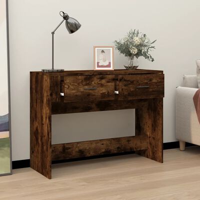 vidaXL Konsolentisch Räuchereiche 100x39x75 cm Holzwerkstoff