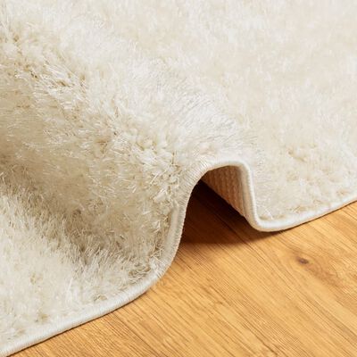 vidaXL Teppich ISTAN Hochflor Glänzend Creme 100x200 cm