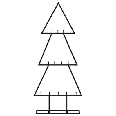 vidaXL Metall-Weihnachtsbaum Deko Schwarz 60 cm