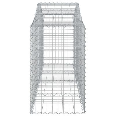 vidaXL Gabionen mit Hochbogen 5 Stk. 200x50x80/100 cm Verzinktes Eisen