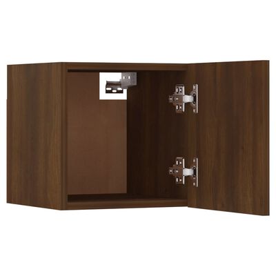 vidaXL 8-tlg. TV-Schrank-Set Braun Eichen-Optik Holzwerkstoff