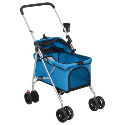 vidaXL Hundewagen Faltbar Blau 76x50x100 cm Oxford-Gewebe