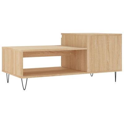 vidaXL Couchtisch Sonoma-Eiche 100x50x45 cm Holzwerkstoff