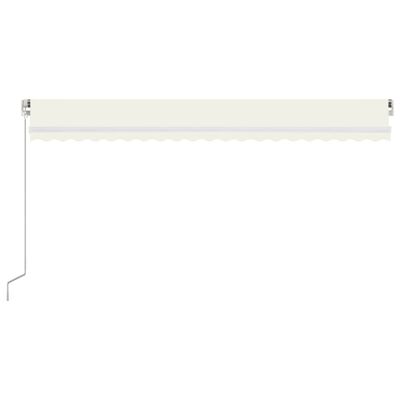 vidaXL Markise Manuell Einziehbar mit LED 500x350 cm Creme