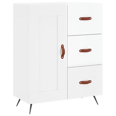 vidaXL Highboard Hochglanz-Weiß 69,5x34x180 cm Holzwerkstoff