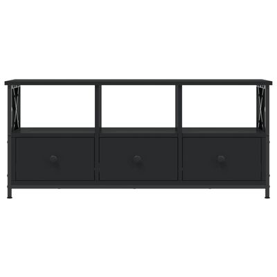 vidaXL TV-Schrank Schwarz 102x33x45 cm Holzwerkstoff und Eisen