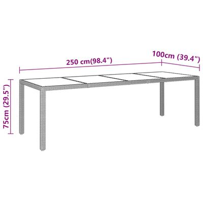 vidaXL 11-tlg. Garten-Essgruppe Poly Rattan Schwarz