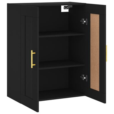 vidaXL Wandschrank Schwarz 69,5x34x90 cm Holzwerkstoff