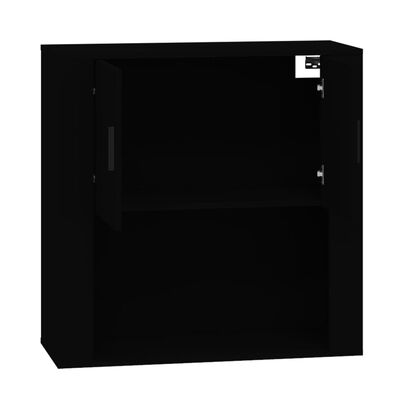 vidaXL Wandschrank Schwarz 80x33x80 cm Holzwerkstoff