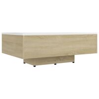 vidaXL Couchtisch Weiß Sonoma-Eiche 85x55x31 cm Holzwerkstoff