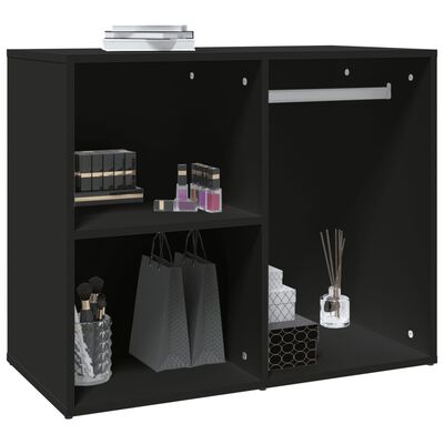 vidaXL Regal für Schminktisch Schwarz 80x40x65 cm Holzwerkstoff