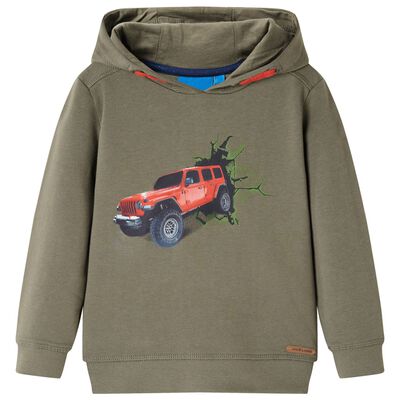 Kinder-Kapuzenpullover Khaki 128