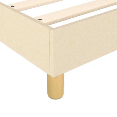 vidaXL Boxspringbett mit Matratze Creme 140x200 cm Stoff