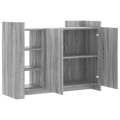 vidaXL Sideboard Grau Sonoma 100x35x75 cm Holzwerkstoff