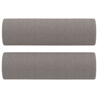 vidaXL 2-Sitzer-Sofa mit Zierkissen Taupe 120 cm Stoff