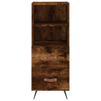 vidaXL Highboard Räuchereiche 34,5x34x180 cm Holzwerkstoff