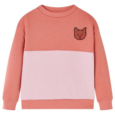 Kinder-Sweatshirt mit Farbblock Rosa 128