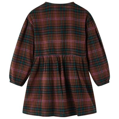 Kinderkleid mit Langen Ärmeln Cognac 104