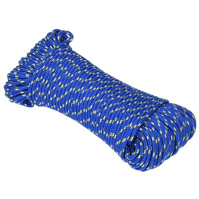 vidaXL Bootsseil Blau 4 mm 25 m Polypropylen