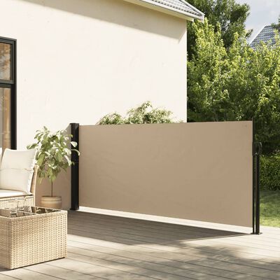 vidaXL Seitenmarkise Ausziehbar Beige 117x300 cm