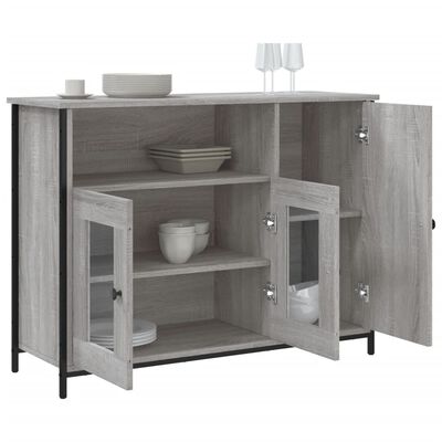 vidaXL Sideboard Grau Sonoma 100x35x75 cm Holzwerkstoff