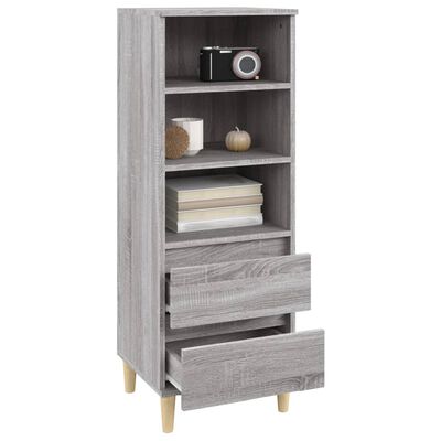 vidaXL Highboard Grau Sonoma 40x36x110 cm Holzwerkstoff