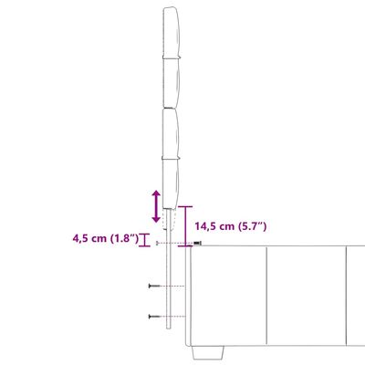 vidaXL Boxspringbett mit Matratze Schwarz 80x200 cm Stoff