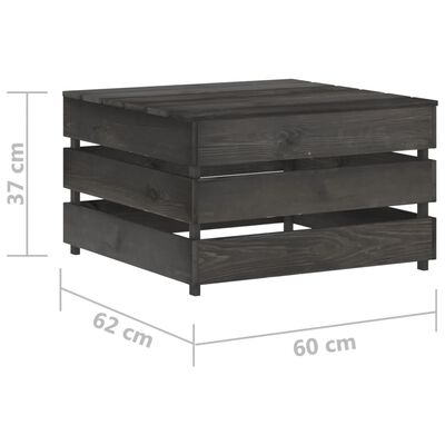 vidaXL 6-tlg. Garten-Lounge-Set mit Kissen Grau Imprägniertes Holz