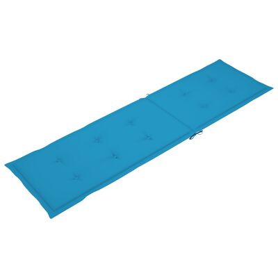 vidaXL Liegestuhl-Auflage Blau (75+105)x50x4 cm