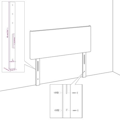 vidaXL Kopfteile 4 Stk. Dunkelgrau 72x5x78/88 cm Stoff