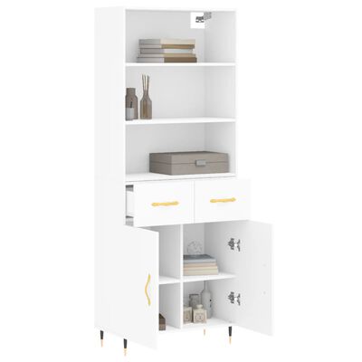 vidaXL Highboard Weiß 69,5x34x180 cm Holzwerkstoff