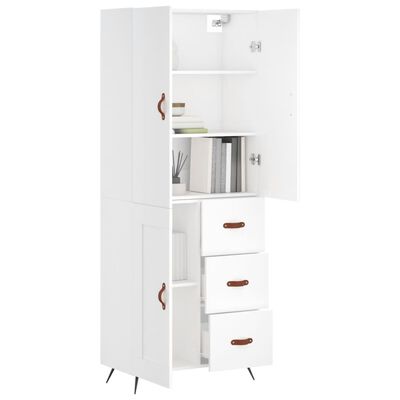 vidaXL Highboard Weiß 69,5x34x180 cm Holzwerkstoff