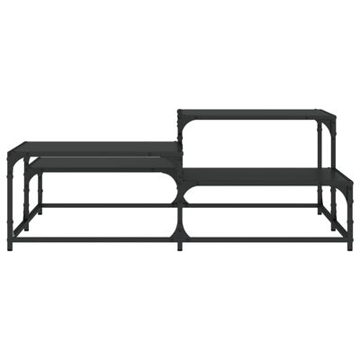 vidaXL Couchtisch Schwarz 107x107x40 cm Holzwerkstoff