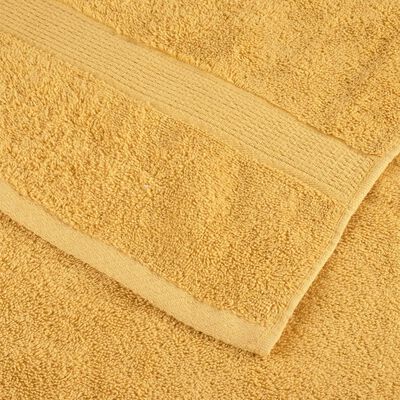 vidaXL Premium-Gästetücher SOLUND 2 Stk. Gold 30x50 cm 600 g/m²