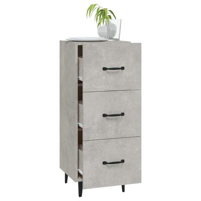 vidaXL Sideboard Betongrau 34,5x34x90 cm Holzwerkstoff