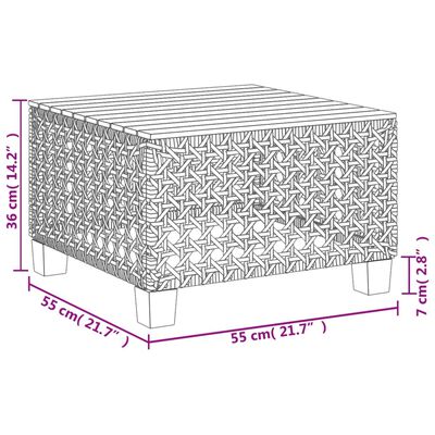 vidaXL 5-tlg. Garten-Sofagarnitur mit Kissen Schwarz Poly Rattan