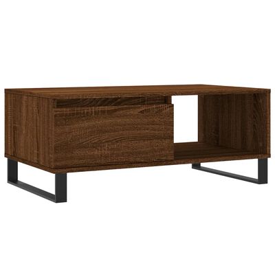 vidaXL Couchtisch Braun Eichen-Optik 90x50x36,5 cm Holzwerkstoff