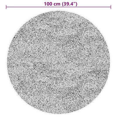 vidaXL Teppich HUARTE Kurzflor Weich und Waschbar Grau Ø 100 cm