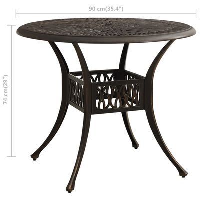 vidaXL 3-tlg. Bistro-Set Aluminiumguss Bronzen