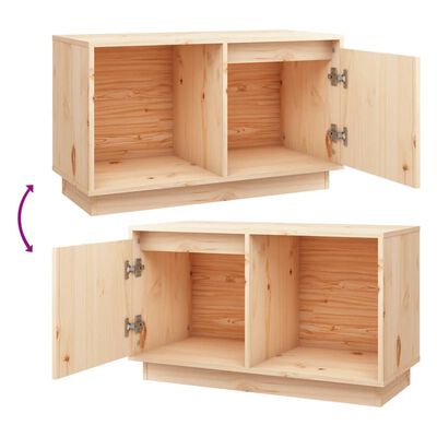 vidaXL TV-Schrank 74x35x44 cm Massivholz Kiefer