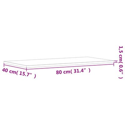 vidaXL Wandregale 4 Stk. Grau Sonoma 80x40x1,5 cm Holzwerkstoff