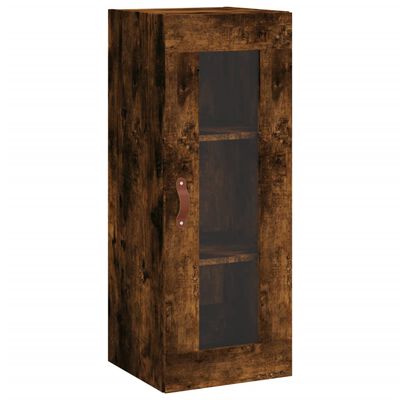 vidaXL Highboard Räuchereiche 34,5x34x180 cm Holzwerkstoff