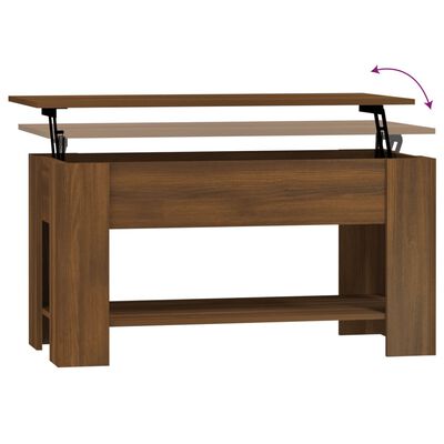 vidaXL Couchtisch Braun Eichen-Optik 101x49x52 cm Holzwerkstoff