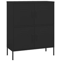 vidaXL Lagerschrank Schwarz 80x35x101,5 cm Stahl