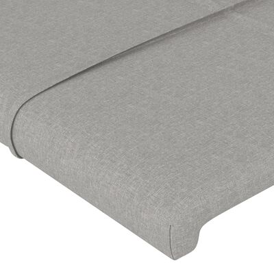 vidaXL Boxspringbett mit Matratze Hellgrau 90x200 cm Stoff