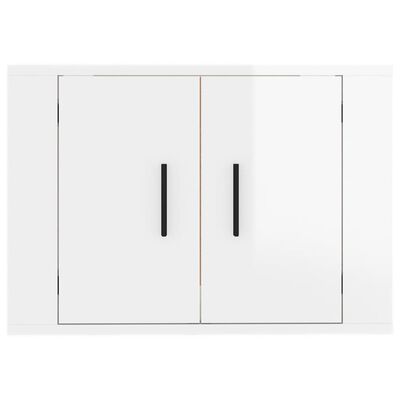 vidaXL TV-Wandschrank Hochglanz-Weiß 57x34,5x40 cm