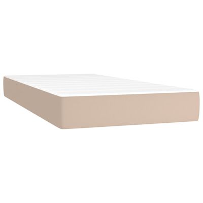 vidaXL Boxspringbett Matratze Cappuccino-Braun 120x190 cm Kunstleder