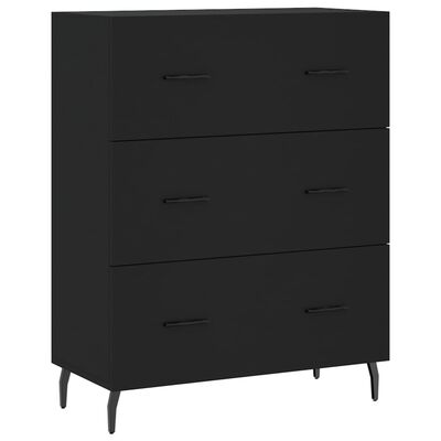 vidaXL Sideboard Schwarz 69,5x34x90 cm Holzwerkstoff